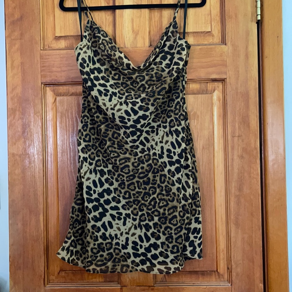 Chiffon Leopard Mini Dress
